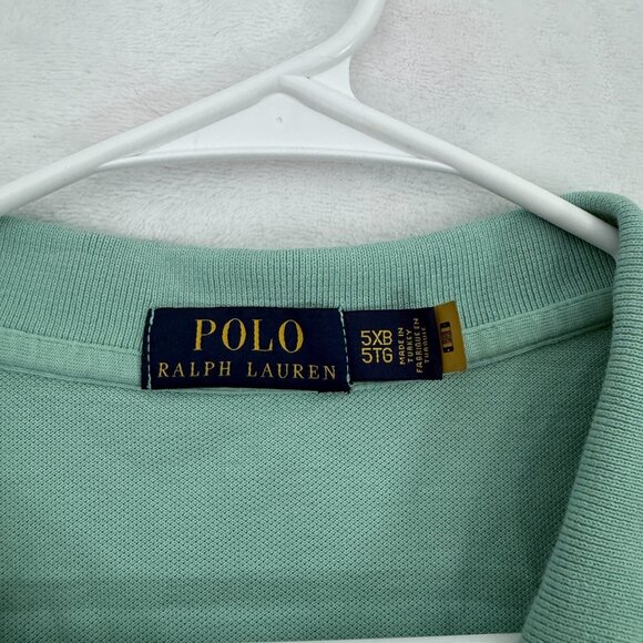 Polo Ralph Lauren Polo Shirt Mens 5XB Big Green Knit Pony Preppy Casual - Picture 2 of 8